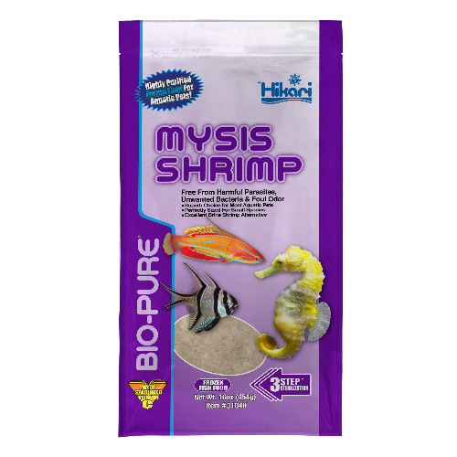 Hikari Bio-Pure Frozen Spirulina Mysis Shrimp Fish Food 16oz Flat Pack