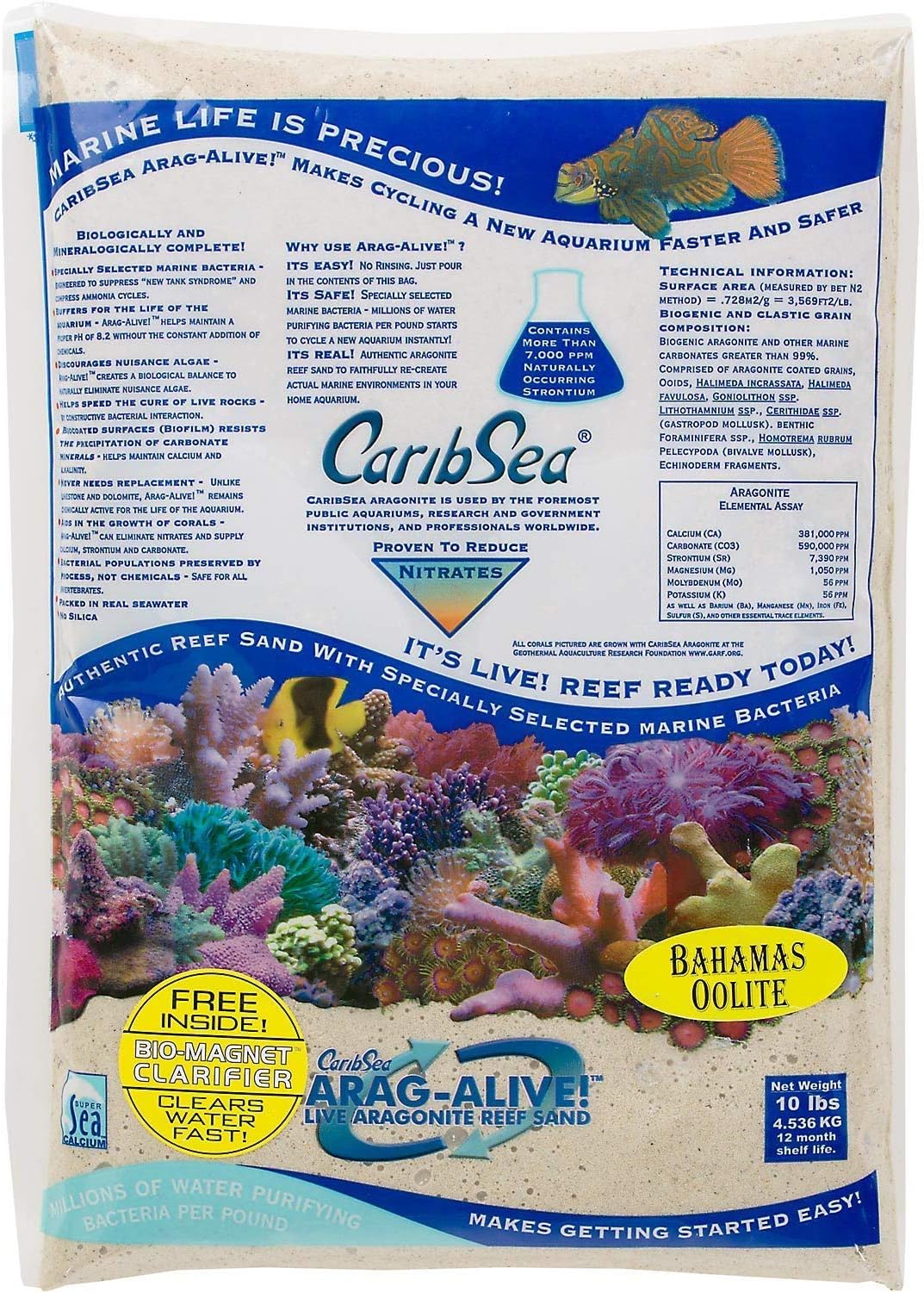 CaribSea Arag-Alive Bahamas Oolite Aquarium Sand